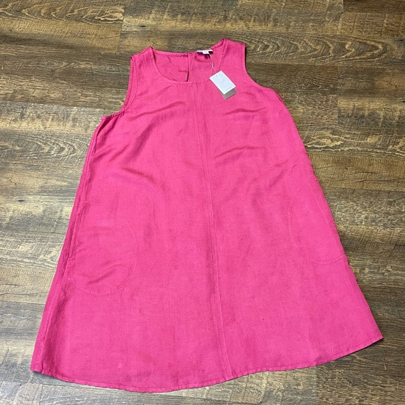 J. Jill Dresses J Jill Summer Dress Linen Blend Rose Wine